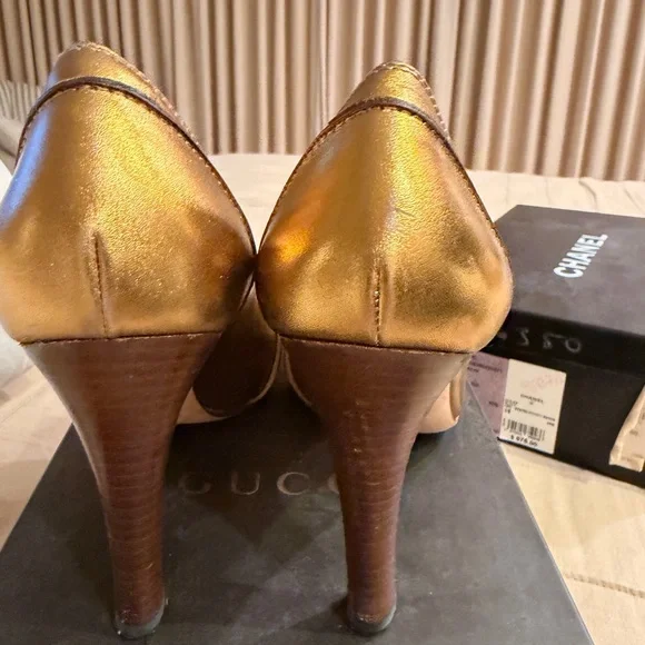 Gucci Gold Women's Heels size 7 - Picture 4 of 7